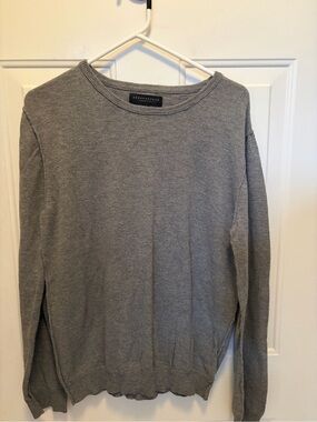 Aeropostale Gray Lightweight Crewneck Sweater